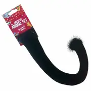 Black Plush Animal Tail Costume Accessory - Child Size