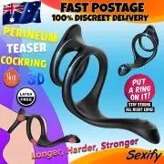 Double Cock Penis Ring Delay Erection Enhancer Male Couples Balls Adult Sex Toy