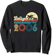 [X.Style] 17 Year Olds Men Women Vintage 2006 17th Birthday Retro Sweatshirt ds074 Sweater (2XL) Black