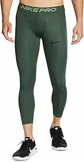 [Nike] Pro Mens Galactic Jade (Three Quarter) Length Training/Running Tights, Compression Spandex, Style BV5643/Color 337, Size Small, PRO Printed on Waistband in Galactic Jade/Avocado Green
