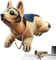 Car Decoration Dog - Cute Puppy Dashboard Statue, Interior Vehicle Decoration | Moving Head Dog Figure, Fun Car Decoration, Animal Car Toy for Front Panel or Gift Box -A