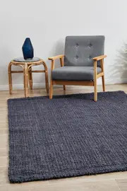 Rug Culture Navy Handmade Reversible Modern Flatwoven Rug