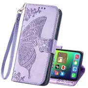 for Wallet Case,PU Leather Flip Protective Phone Case iPhone 15 Light Purple