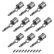 0.51" Cord End Cap Terminator Cord Finding for Jewelry Making, 24Pcs Dark Grey
