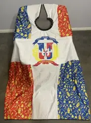 Barber hair cutting and styling cape (Luxury Style Drape- Dominican Flag Cape)