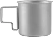 Amagogo Outdoor Camping Cup Drinkware Lightweight Foldable Handles Portable Titanium Cup Coffee Mug for Picnic Touring Equipment
