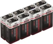 Warriors High Capacity 9V 9 Volt 8X Alkaline Super Long Lasting Battery Batteries Smoke Alarm Detectors Remote Control Car