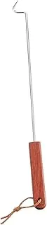1Pc Stainless Steel BBQ Turner Hook Food Flipper Kitchen Gadget for Grilling for Turning Flipping and Moving Meat with Heat Resistant Handle