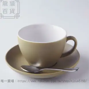 潮宋瓷色釉陶瓷咖啡杯碟歐式拿鐵杯亞光陶瓷杯紅茶杯啞光杯300ml