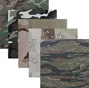 [Army Universe] 5 Pack - Jumbo Bandanas Camouflage Cotton Military Headwraps 27" x 27"