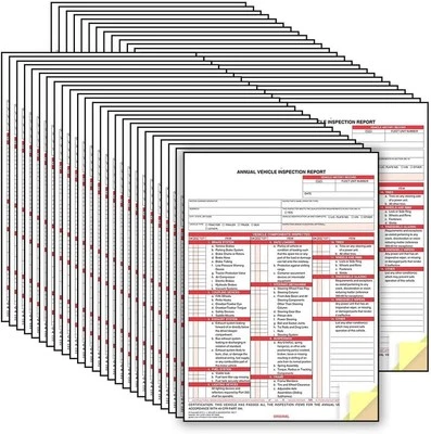 J. Keller Annual Vehicle Inspection Report Form 50-pk. - Snap-Out 50-pack