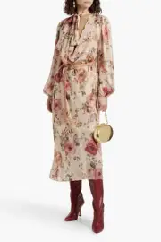 Zimmermann NEW Luminosity Billow Floral Dress Belted Sz 0 AU 8 US 4 BNWT RP$1100