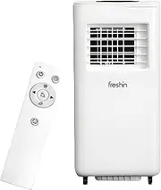 FRESHIN Portable Air Conditioner & Heater, 9000 BTU Cooling, 7000 BTU Heating, 4-in-1 AC Unit with Dehumidifier & Fan, LED Display, Remote Control, 24H Timer, Sleep Mode, Window Kit Included