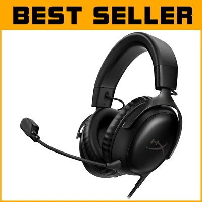 Ergonomic Wired Gaming Headset with Memory Foam & Ultra-Clear Mic - Black