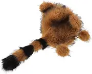 [VERDANVERSE] Raccoon Tail Cap Plush Hat Furry Earmuffs for Women Men Ideal for Cold Weather Coffee