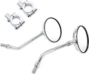 Mirror | Handlebar Bike Mirror | Vintage Metal |Retro Metal Bar Reflective Mirror For Mountain Bikes, Bicycles Shatterproof, Shockproof