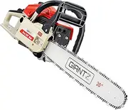 Giantz Chainsaw, 58cc Petrol Hand Power Chainsaws Chain Saw Home Garden Farm Tree Gear, with 2 Stroke Engine 20” Bar Cover Auto-throttle Locking E-Start