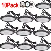 10Pack UFO LED High Bay Light Plug & Play Ceiling Lighting 6000K Waterproof Lamp