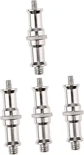 QUMIIRITY 4pcs Male Screw Adapter for Light Stands Durable Standard Adapter Portable Cold Shoe Hot Shoe Connector Easy Hand Assembly for Photography Equipment