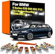 LED Interior Dome Map Door Trunk Light Kit, For BMW 5 Series E39 E60 E61 F10 F11 Sedan Touring Car Bulbs Accessories