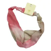 WAFFLE Women's Pink/Brown Twist Headband Elastic-Fit One Size NWT