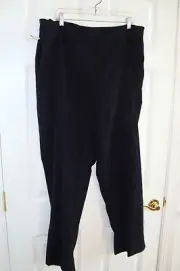 Lennie for Nina Leonard Size 20W Black Polyester/Spandex Stretch Moleskin Pants