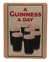 A Guinness A Day Beer Coaster-S353