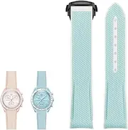 [EKSIL] Rubber Silicone Curved End watches Band NEW Watchbands 20mm Watch Strap For Omega X Swatch Joint MoonSwatch celestial Sports