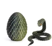 3D Printed Snake, 3D Printed Animals Snake, 3D Printed Fidget Snake, Flexible Snake Egg Toys, Articular Mobility 3D Printed Snake Eggs, 3D 3D Printed Fidget Toy for Adults and Kids