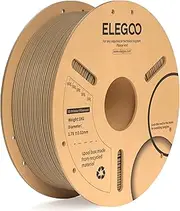 ELEGOO PLA Plus 3D Printer Filament 1.75mm Wood Color 1kg, PLA+ Tougher and Stronger 3D Printing Filament Pro Dimensional Accuracy +/- 0.02mm, 1kg Spool (2.2lbs) for Most FDM 3D Printers
