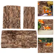 3 Pcs DIY Kit Reptile Tank Decor Aquarium Decorative Snake Bark