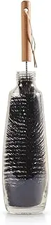 Bottle Brush, 1 x Cleaning Brush for Plastic & Glass SodaStream Bottles, Natural Wooden Handle & Flexible Stainless Steel Bristles, Reusable Water Bottle Cleaner Brush