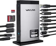 USB C DisplayLink Docking Station with 3 HDMI 4K60Hz,Displaylink