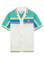 [Casablanca] Crochet Effect Tennis Shirt