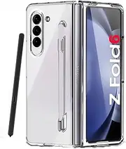 [Gufiire] for Galaxy Z Fold 6 Case with S Pen Holder - Anti-Yellowing Slim Thin Crystal Transparent Protective Phone Cover Built-in Stylus Slot for Samsung Galaxy Z Fold6 5G 2024 (Clear)