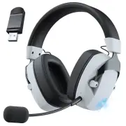 Wireless Gaming Headset with Detachable Mic and Multi-Device Connectivity