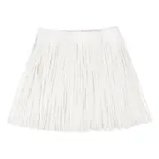 1 Yard 12 Inch Faux PU Leather Fringe Trim Tassel Fringe for Sewing, Beige