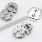 2x Flip Hinges 180 Degree Cabinet Hinges for Cupboard Closet Computer Table