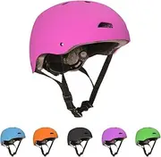 3StyleScooters® RollerMAX® Kids Multisport Safety Helmet - for Stunt Scooter, Roller, Skateboard and BMX - Suitable for Kids 7+ Years Old (Pink)