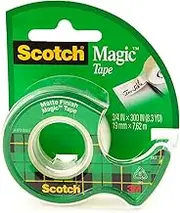 Scotch Matte Finish Magic Tape, 105, 19mm x 7.62m, Photo Safe