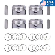 4 Sets Piston & Rings Kit STD For Hyundai Kia Accent Veloster Rio 1.6L 2012-2016 (for: Hyundai)