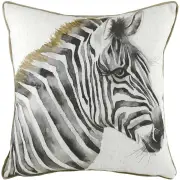 Evans Lichfield Safari Zebra Cushion Cover (White/Brown) - RV2004