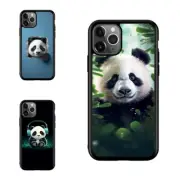 Anti-scratch Case white Panda cub smile For iPhone 14 15 Pro X XS Max Plus