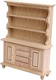 Doll House Decoration Miniatures Wood Outdoor Furniture Wood Storage Cabinet Children Bookshelf 1: 12 Bookcase Mini Furniture Model Decoraciones para Salas De Casa Bookcase Model
