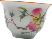 MUCKLILY Elegant Ceramic Tea Cup for Kung Fu Tea Ceremony Unique Porcelain Design and Practical Household Tea Ware Present for Tea Lovers and Home Supplies