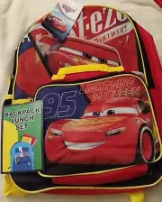 Brand New!! Boys Lightening Mcqueen backpack with lunch bag!!