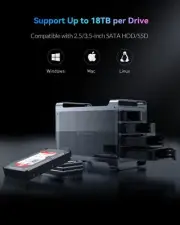 Yottamaster 4 Bay Type B Hard Drive Enclosure External RGB For 2.5/3.5" HDD SSD