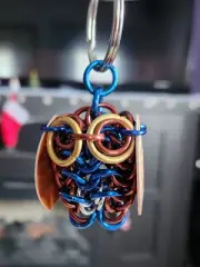Chainmail Owl Keychain or charm (#15)