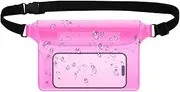 Waterproof Waist Pack, Fanny Pack for Cell Phone, Passport, Wallet, Dry Protector 10.63x9.45 inches for Boating, Swimming, Snorkeling, Kayaking, Beach, Pool, Travel Adventures