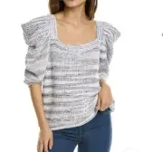 Ted Baker London Aspel Puff Sleeves Knit Top Tie Back Women’s Size 2